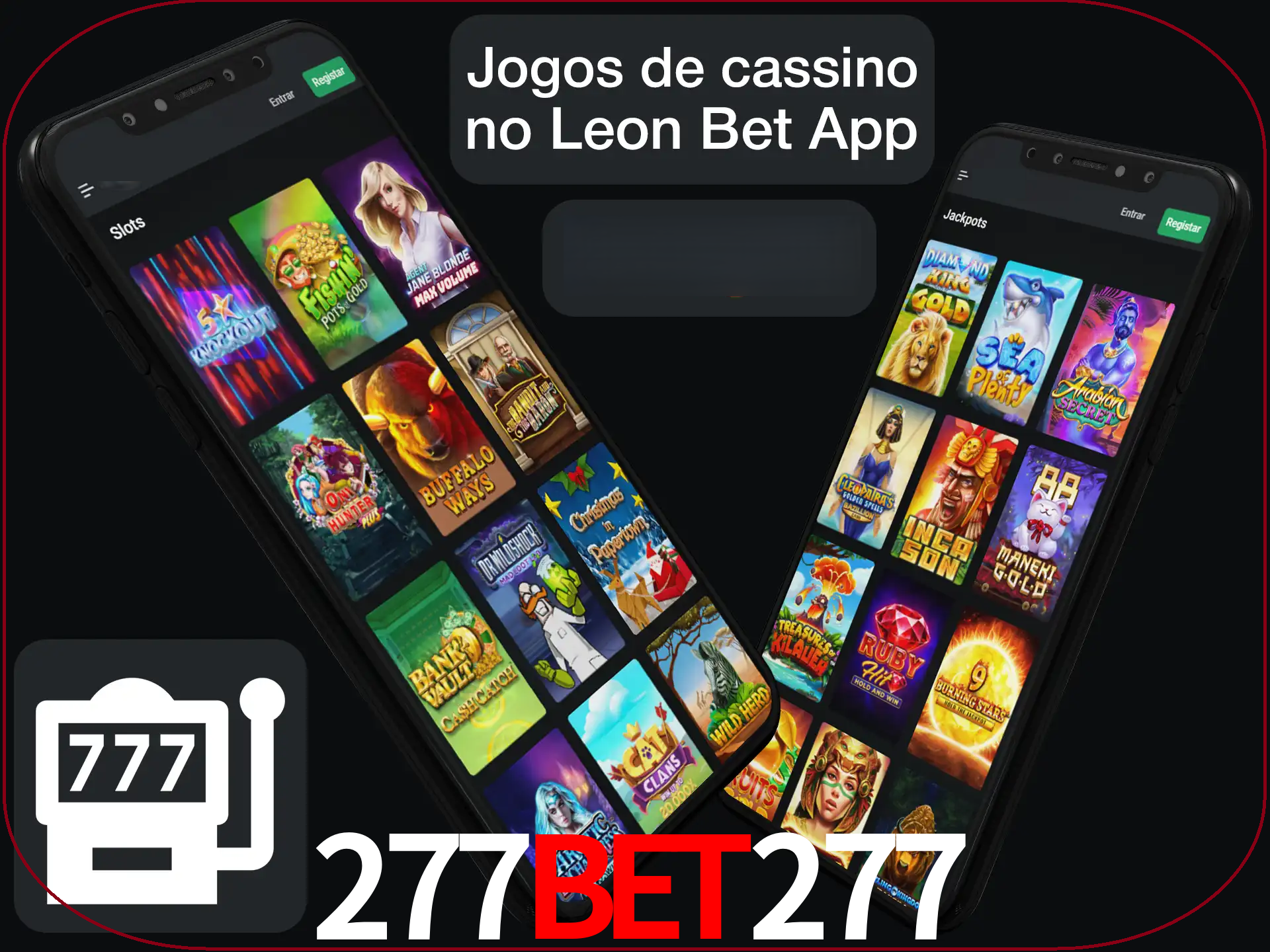 Escolha quais jogos de cassino jogar no app.